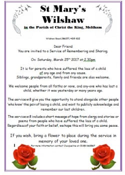 A Service of Remembering and Sharing